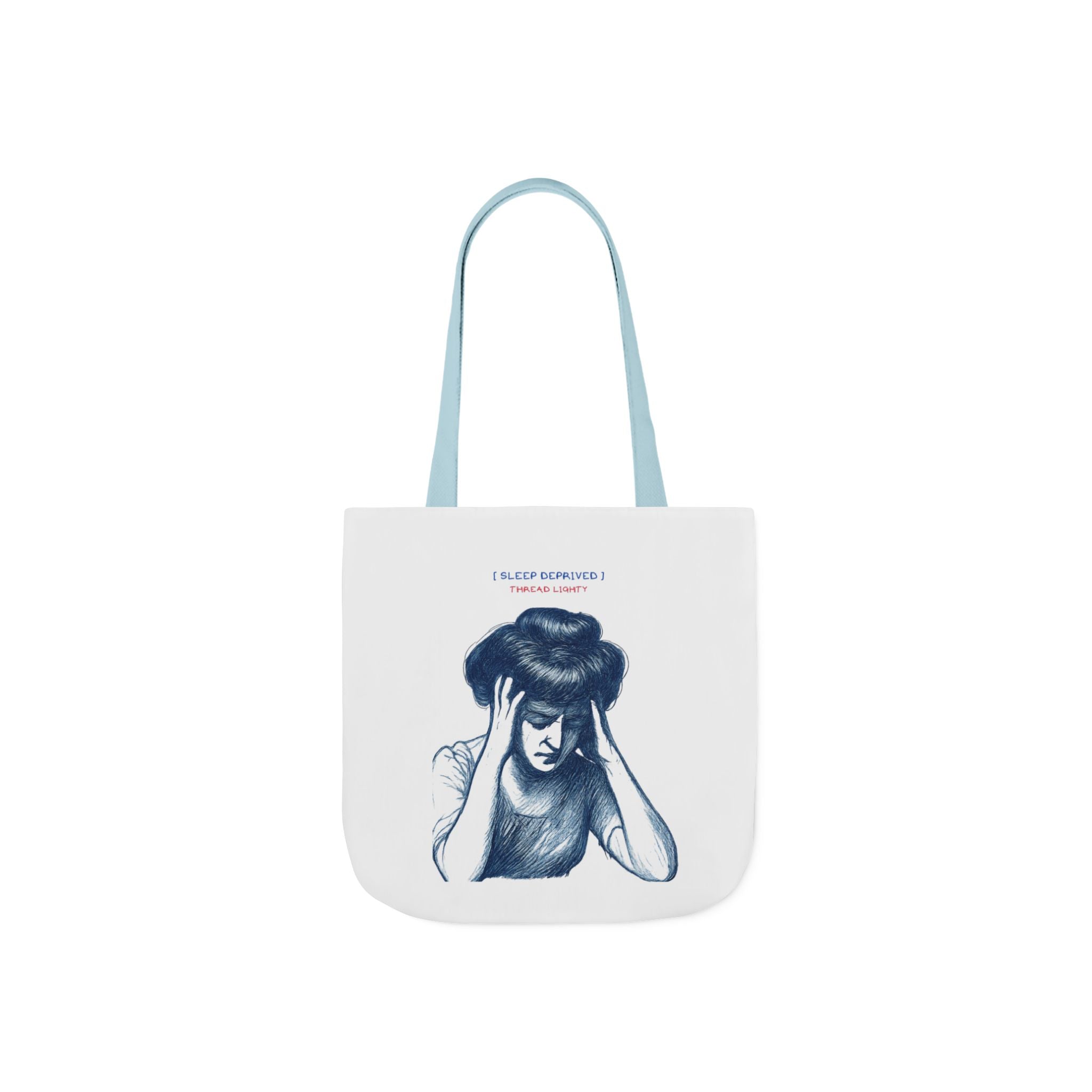 Sleep Deprived  — Thread Lightly Graphic Canvas Mom Tote Bag