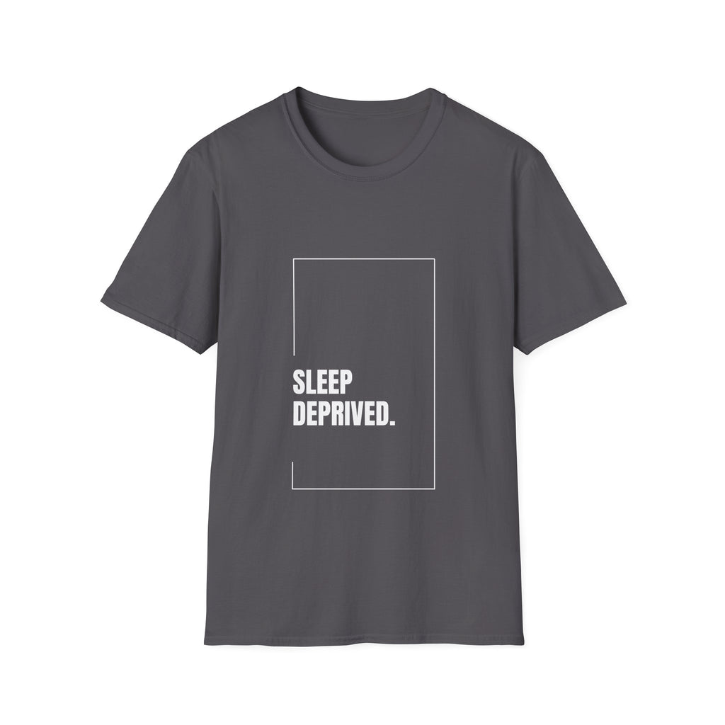 T-Shirt — "Sleep Deprived." Minimalist Graphic Tee for Night Owls