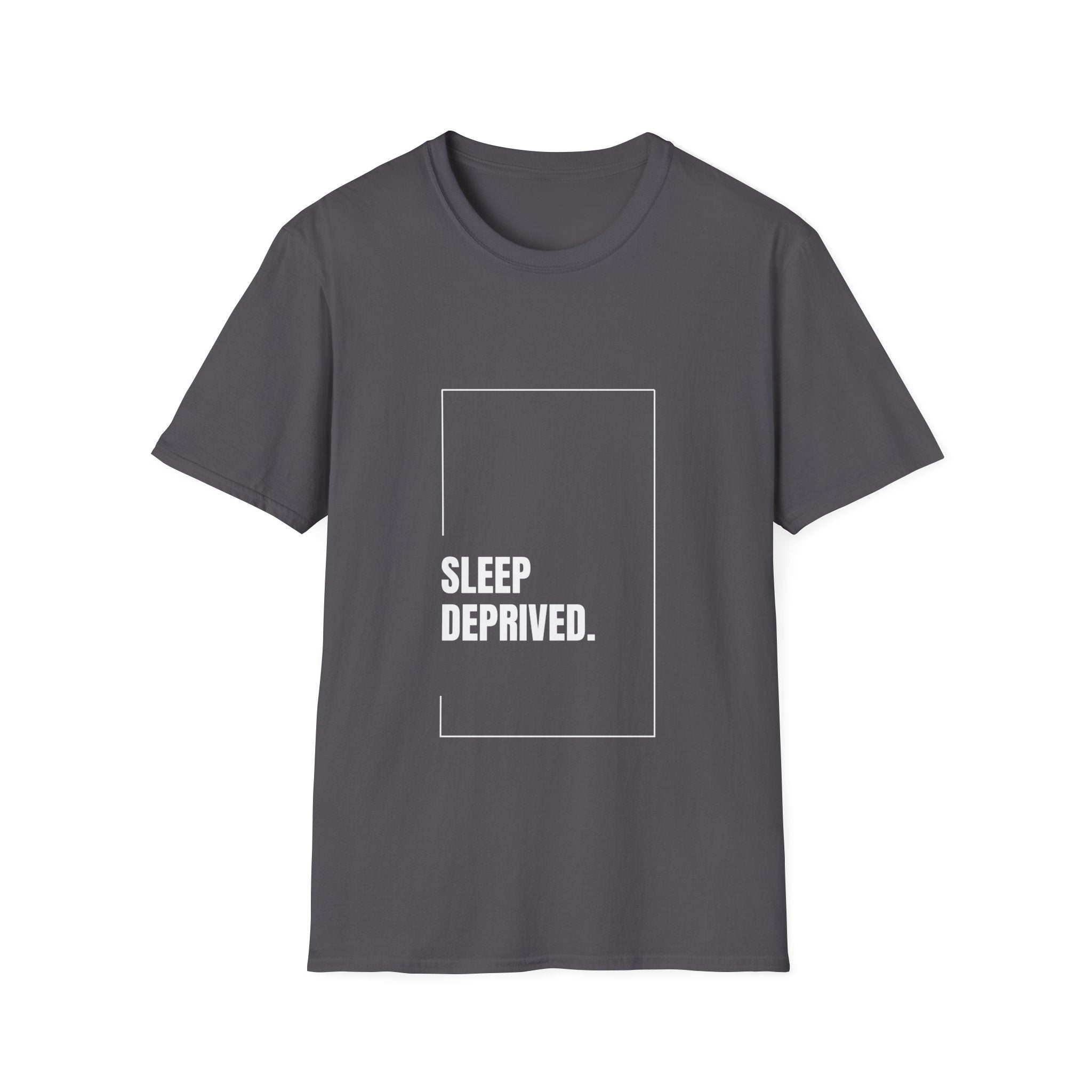T-Shirt — "Sleep Deprived." Minimalist Graphic Tee for Night Owls