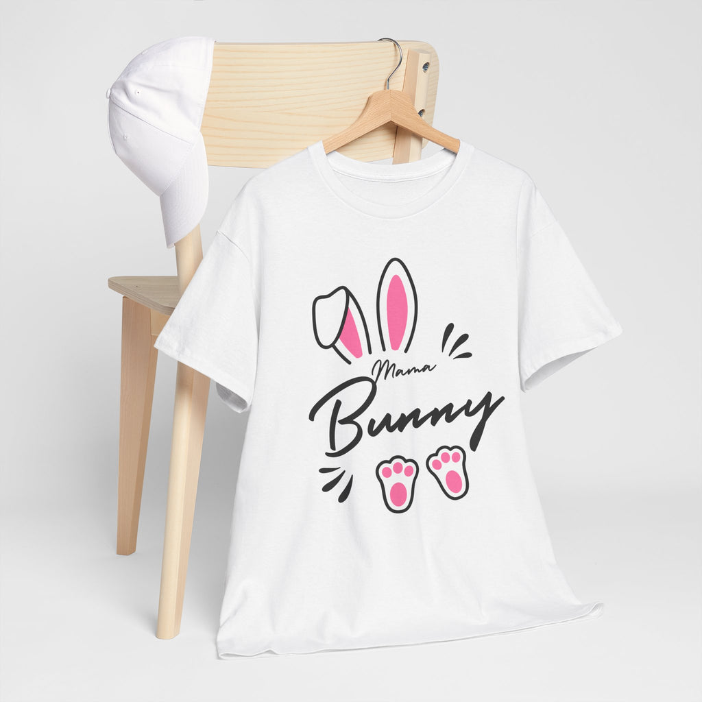 Mama Bunny T-Shirt — Cute Easter Mom Tee with Bunny Ears & Paws
