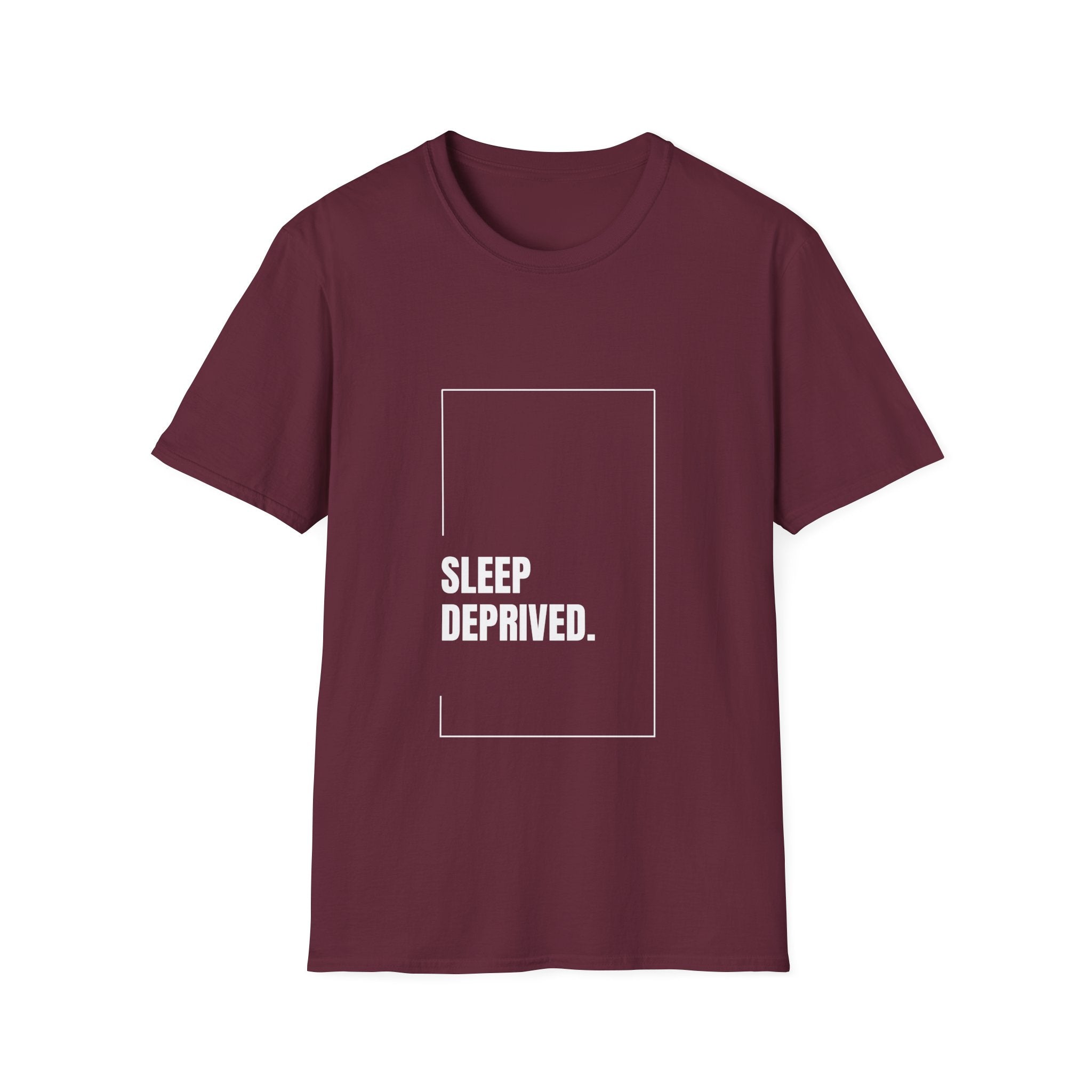T-Shirt — "Sleep Deprived." Minimalist Graphic Tee for Night Owls