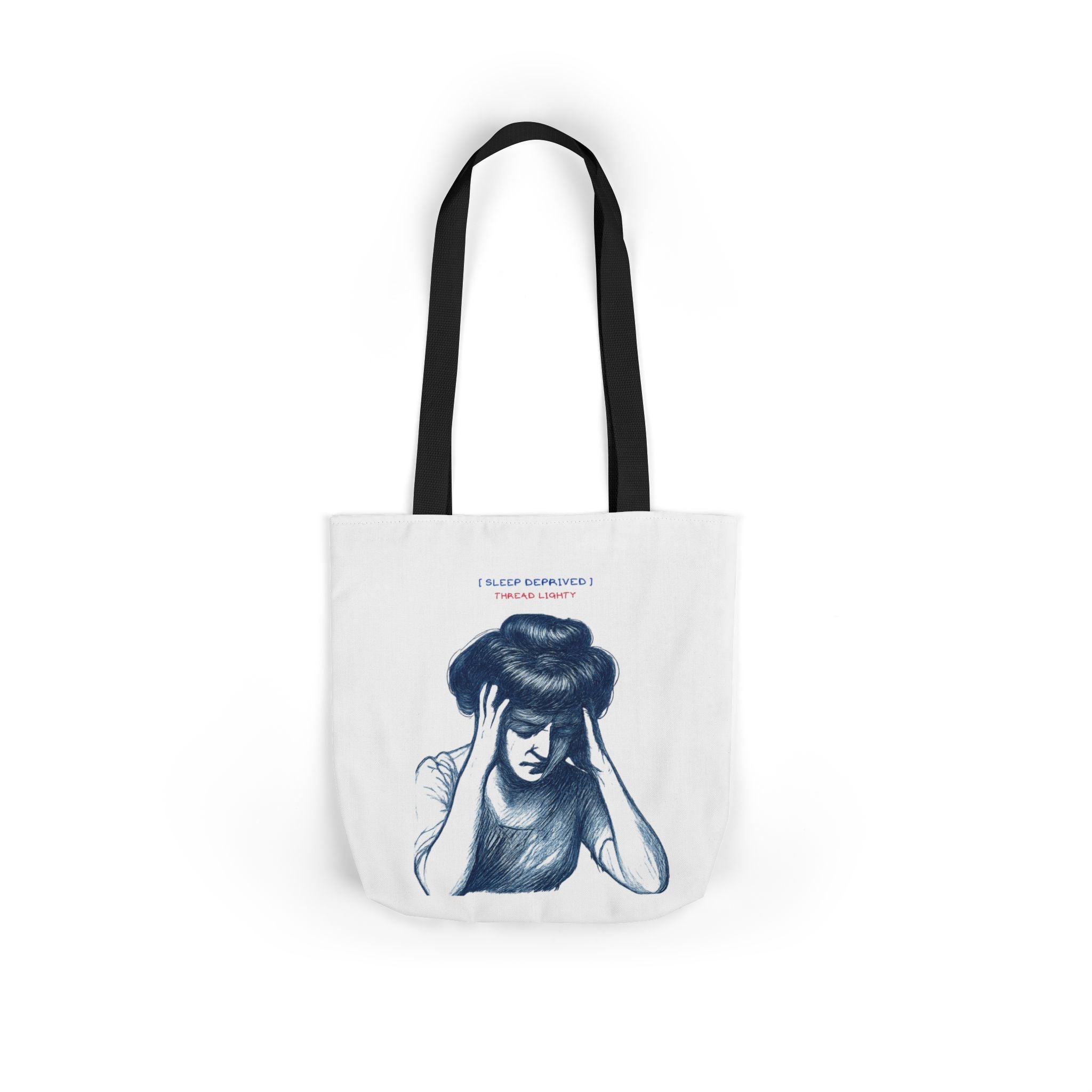 Sleep Deprived  — Thread Lightly Graphic Canvas Mom Tote Bag