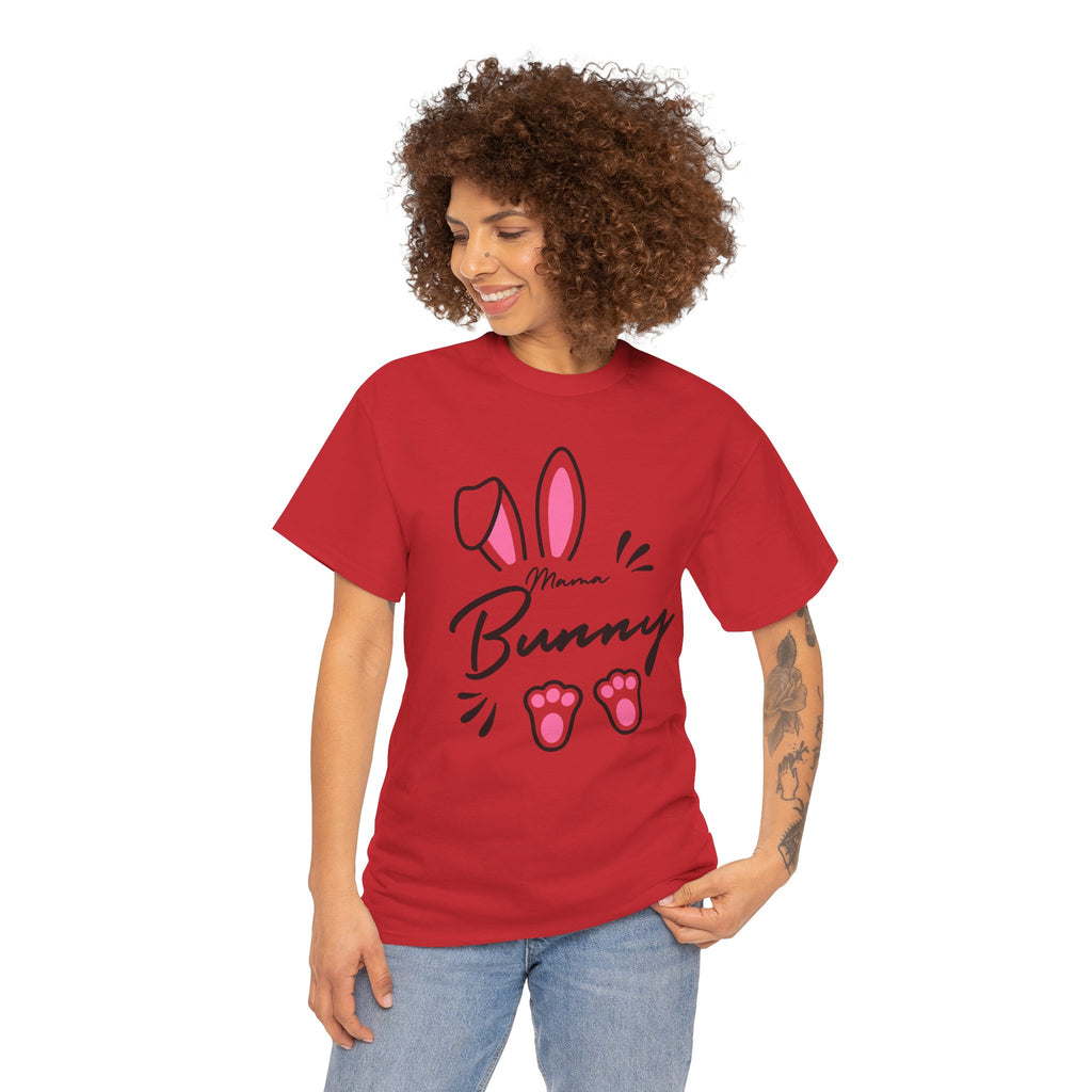 Mama Bunny T-Shirt — Cute Easter Mom Tee with Bunny Ears & Paws