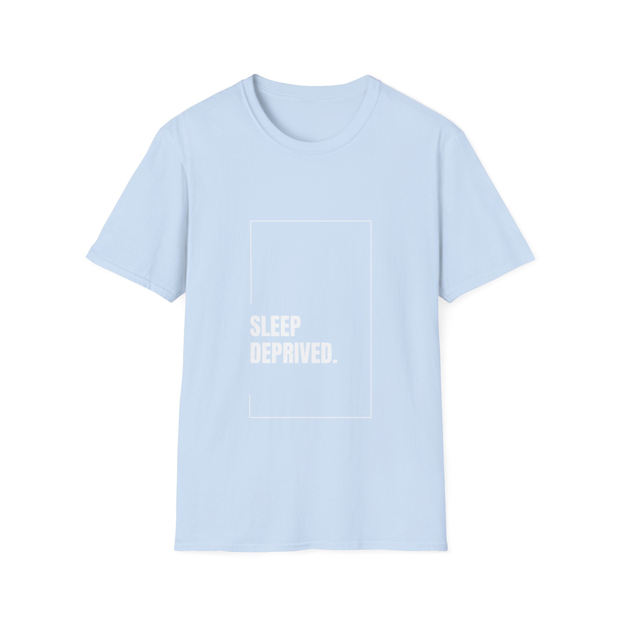 T-Shirt — "Sleep Deprived." Minimalist Graphic Tee for Night Owls