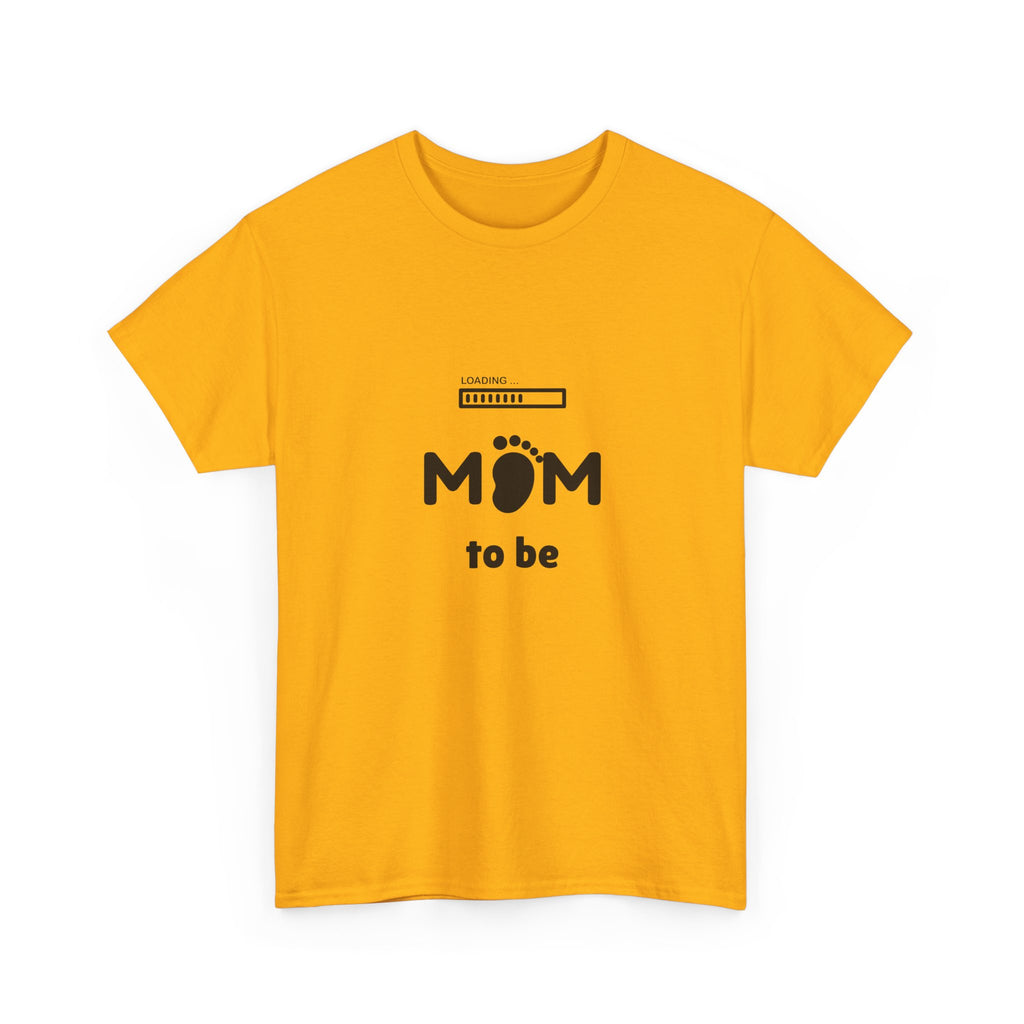 Mom To Be Pregnancy T‑Shirt — Cute 'Mom' with Baby Footprint & Progress Bar