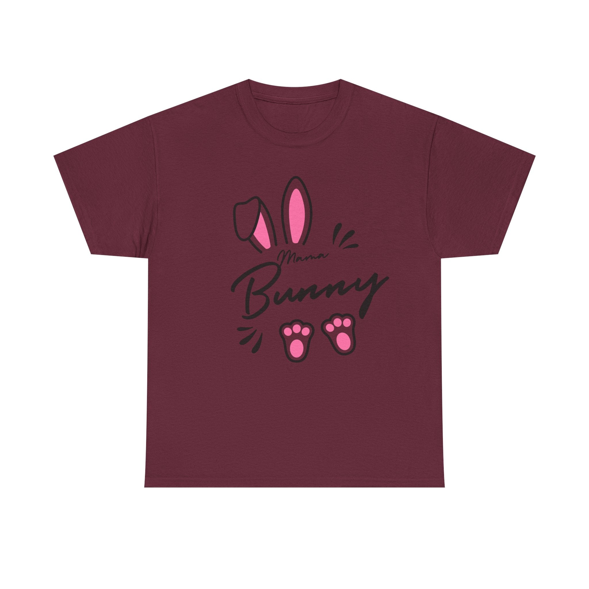 Mama Bunny T-Shirt — Cute Easter Mom Tee with Bunny Ears & Paws